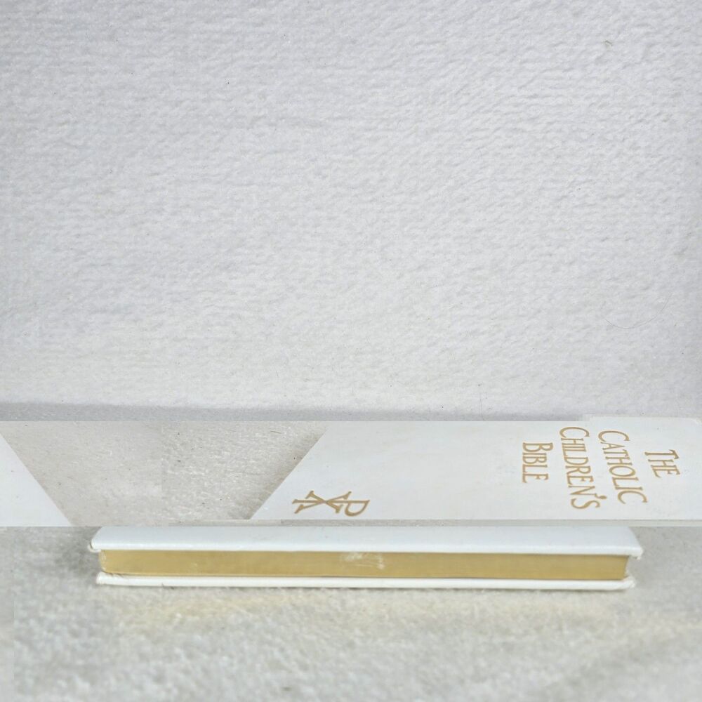 Vintage Catholic Children’s Bible 1983 White Hardback Imitation Leather - Picture 3 of 8